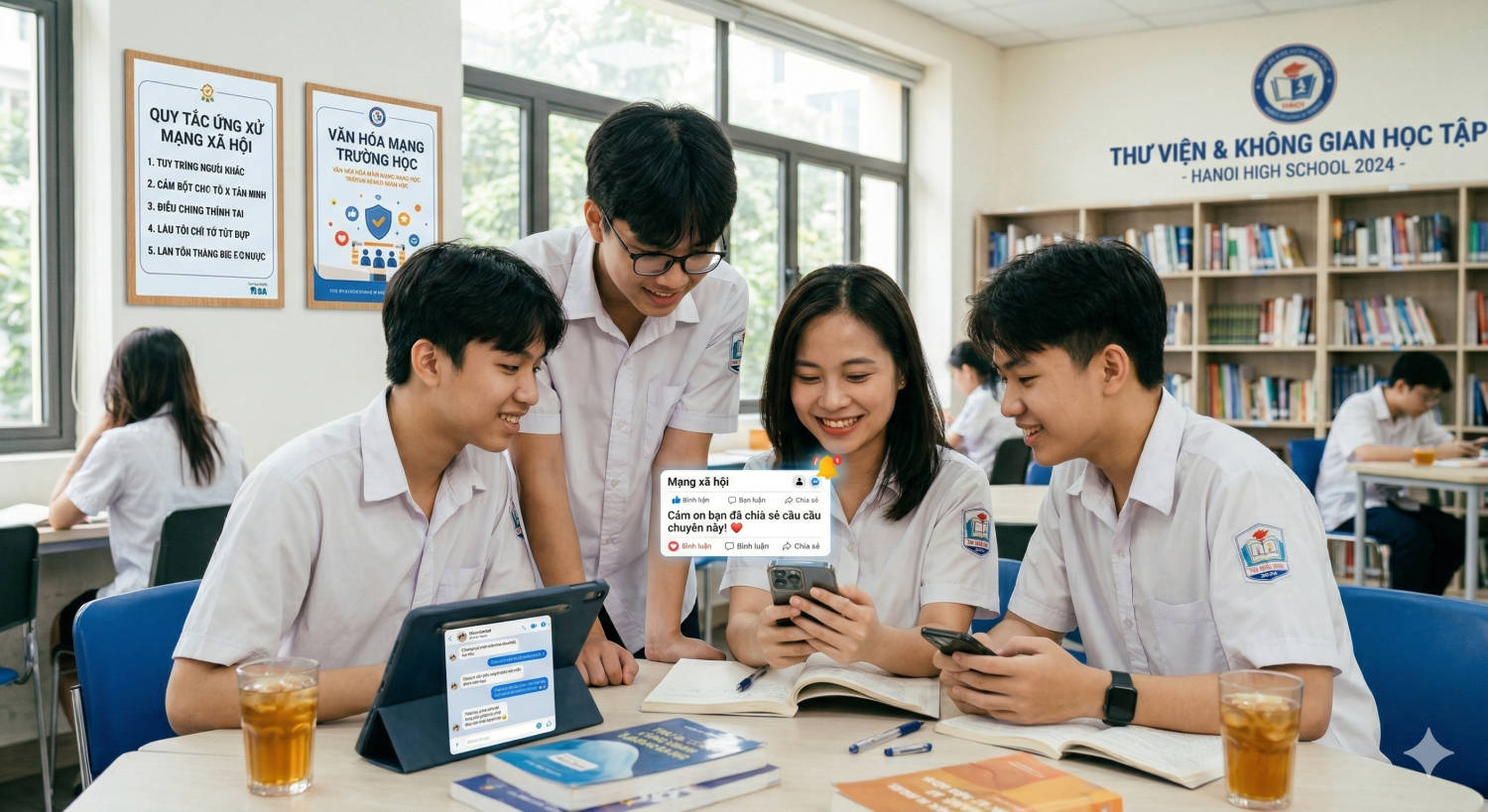 Học sinh xử dụng mạng xã hội