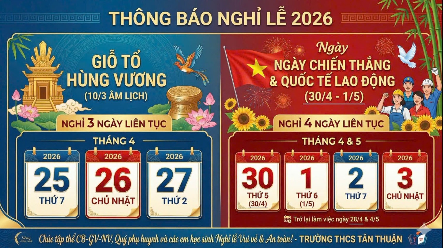 Thông báo nghỉ lễ
